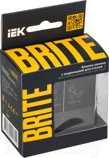 Изображение товара Кнопка звонка IEK Brite BR-V14-2-10-K53 (графит)
