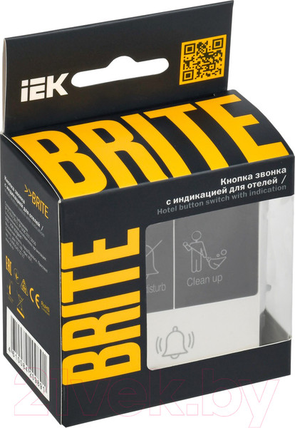 Изображение товара Кнопка звонка IEK Brite BR-V14-2-10-K36 (жемчуг)