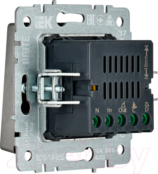 Изображение товара Кнопка звонка IEK Brite BR-V14-2-10-K46 (сталь)