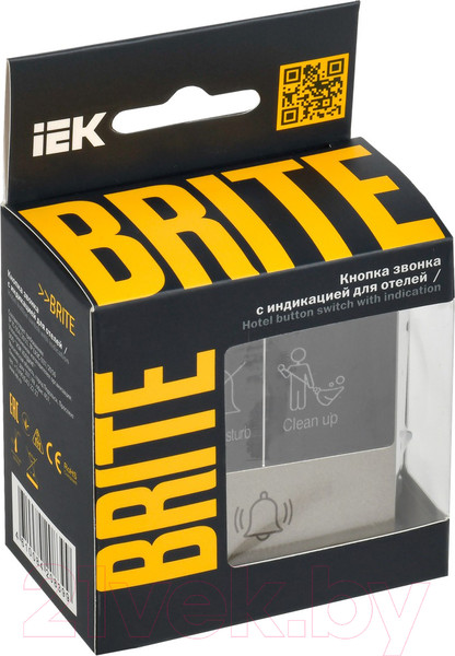 Изображение товара Кнопка звонка IEK Brite BR-V14-2-10-K37 (шампань)