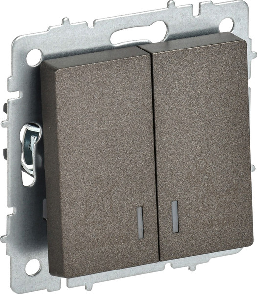 Изображение товара Выключатель IEK Brite BR-V20-2-10-K45 (темная бронза)