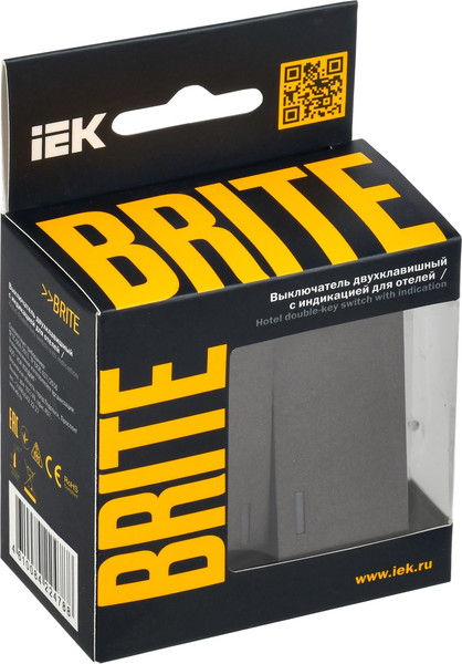 Изображение товара Выключатель IEK Brite BR-V20-2-10-K45 (темная бронза)