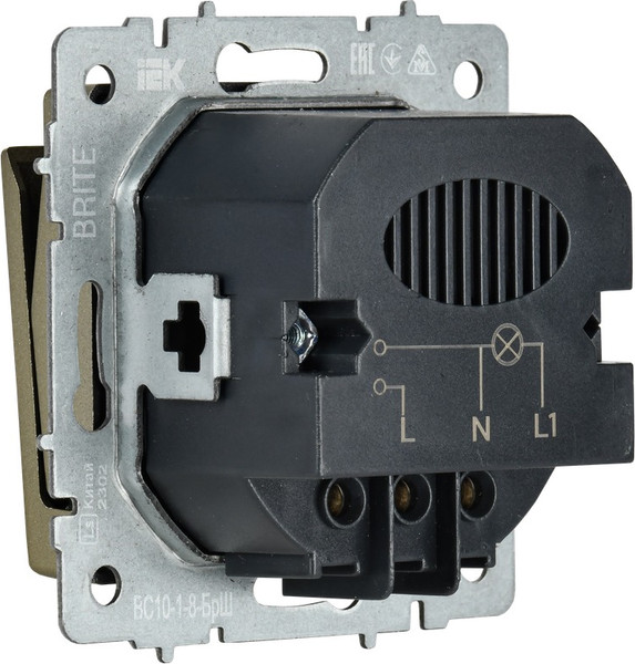 Изображение товара Выключатель IEK Brite BR-V11-0-10-K37 (шампань)