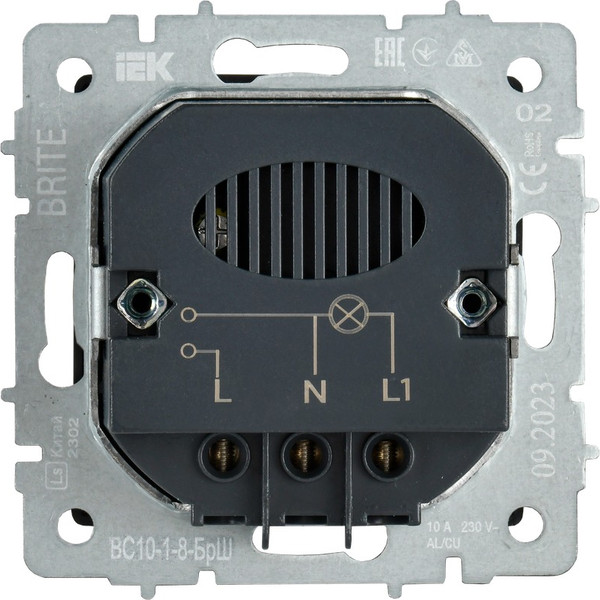 Изображение товара Выключатель IEK Brite BR-V11-0-10-K37 (шампань)