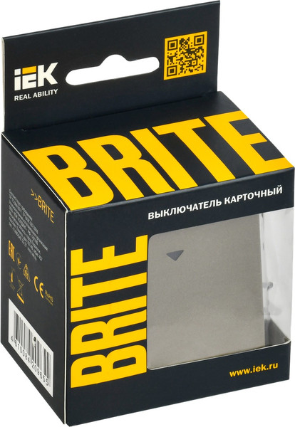 Изображение товара Выключатель IEK Brite BR-V11-0-10-K37 (шампань)