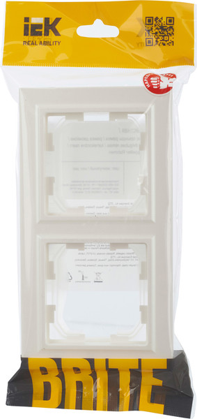 Изображение товара Рамка для выключателей и розеток IEK Brite BR-M22-44-K36 (жемчуг)