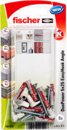 Изображение товара Дюбель универсальный FISCHER DuoPower 5x25 / 557915 (8шт)