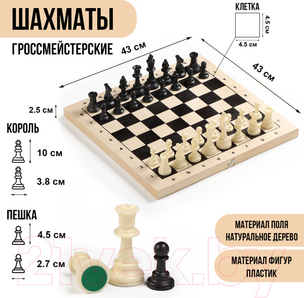 Изображение товара Шахматы Sima-Land Большие гроссмейстерские / 10348098