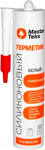 Изображение товара Герметик силиконовый MasterTeks ProfiMaster Универсальный (290мл, белый)