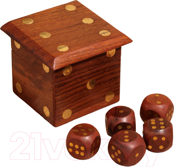 Изображение товара Набор кубиков для настольной игры Sima-Land Кубики / 9931528 (дерево шишам)