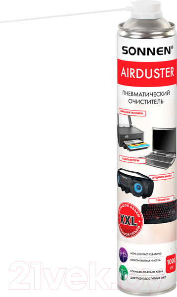 Изображение товара Сжатый воздух для чистки техники Sonnen 513755 (1л)