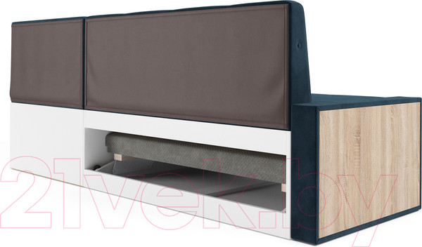 Изображение товара Уголок кухонный мягкий Mebel-Ars Таллин 211x83x141 (темно-синий Luna 034)