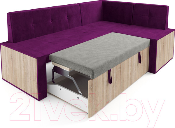 Изображение товара Уголок кухонный мягкий Mebel-Ars Таллин 211x83x141 (фиолетовый)