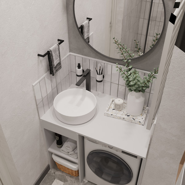 Изображение товара Тумба под умывальник ЗОВ Стамбул 100 / S100LWP0LWPWM (белый)