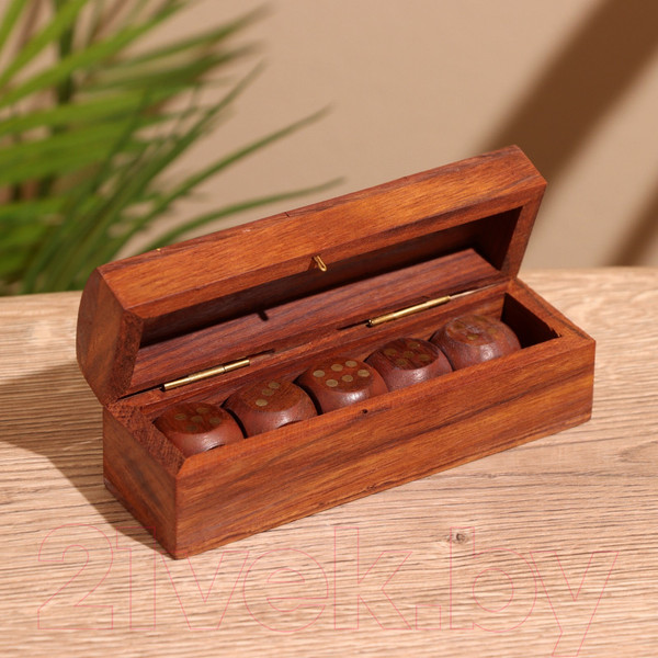 Изображение товара Набор кубиков для настольной игры Sima-Land Кубики / 9931567 (дерево шишам)