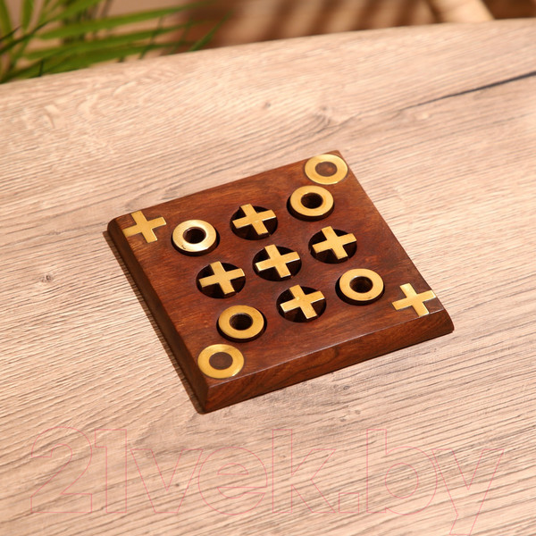 Изображение товара Настольная игра Sima-Land Крестики-нолики / 9931563 (дерево шишам)