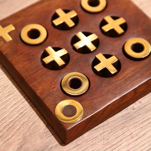 Изображение товара Настольная игра Sima-Land Крестики-нолики / 9931563 (дерево шишам)