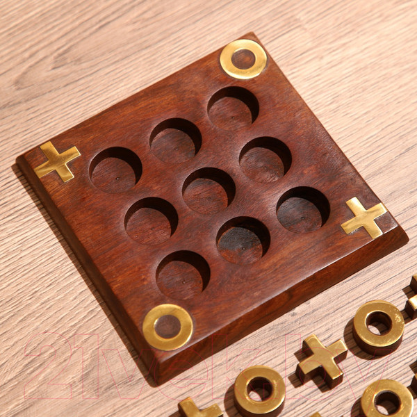 Изображение товара Настольная игра Sima-Land Крестики-нолики / 9931563 (дерево шишам)