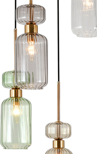 Изображение товара Люстра ESCADA 1141/5S CL/BG/GN/SM/AM (прозрачный/бежевый/зеленый/дым/янтарь)