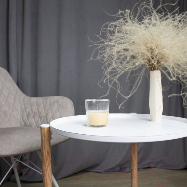 Изображение товара Сервировочный столик Sheffilton SHT-CT62 (белый муар/светлый орех)