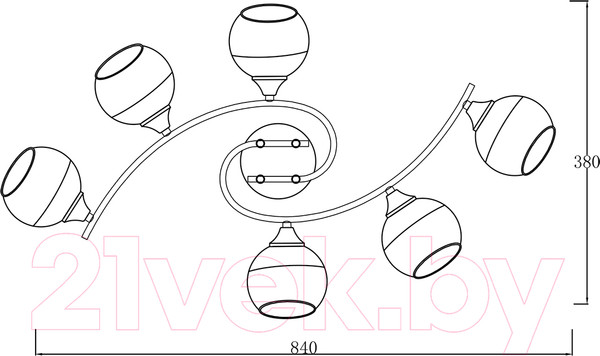 Изображение товара Люстра ESCADA 539/6 (белый/хром)