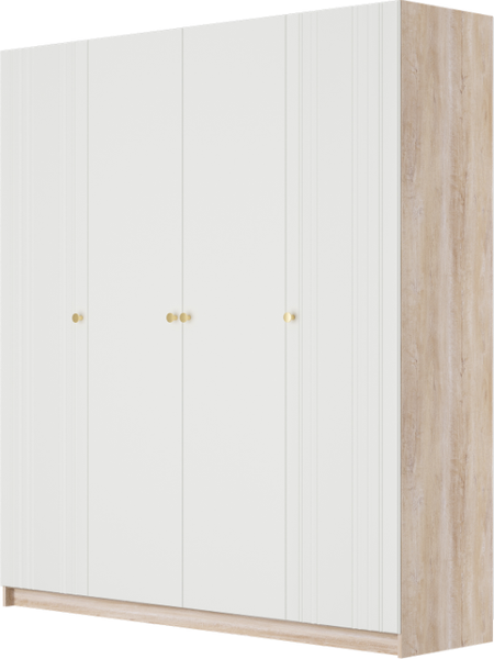 Изображение товара Шкаф Bravo Мебель Ланзетти Жемчуг ШР-4 (дуб торонто/жемчуг)