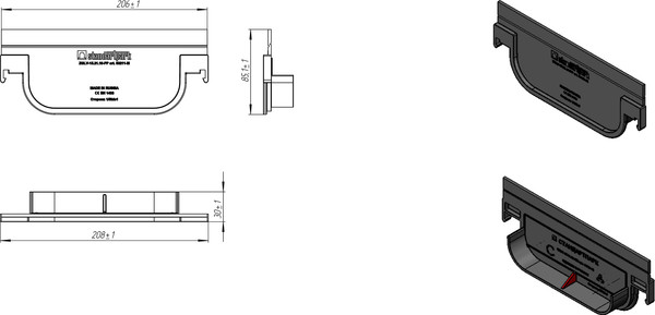 Изображение товара Заглушка лотка водоотводного Стандартпарк ЗГЛВ-15.21.10-ПП / 63211-М