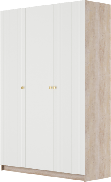 Изображение товара Шкаф Bravo Мебель Ланзетти Жемчуг ШР-3 (дуб торонто/жемчуг)