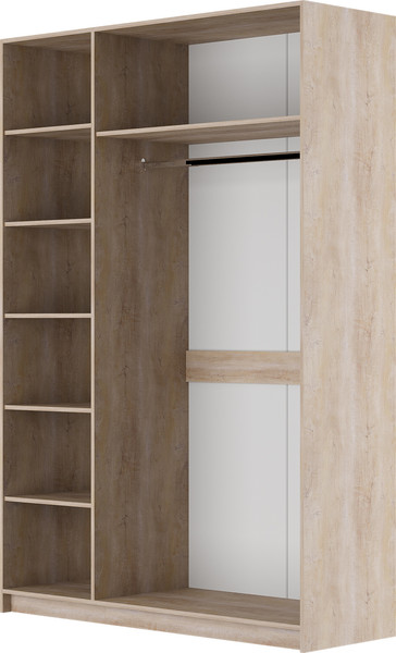 Изображение товара Шкаф Bravo Мебель Ланзетти Жемчуг ШР-3 (дуб торонто/жемчуг)