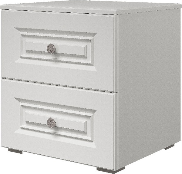 Изображение товара Прикроватная тумба Bravo Мебель Олимп 2ящ. (белый)