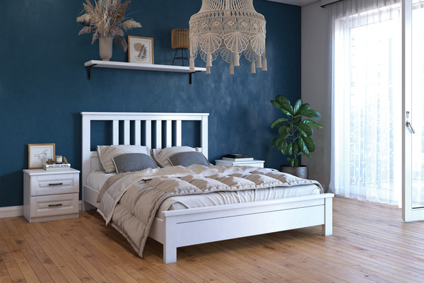 Изображение товара Прикроватная тумба Bravo Мебель Олимп 2ящ. (белый)