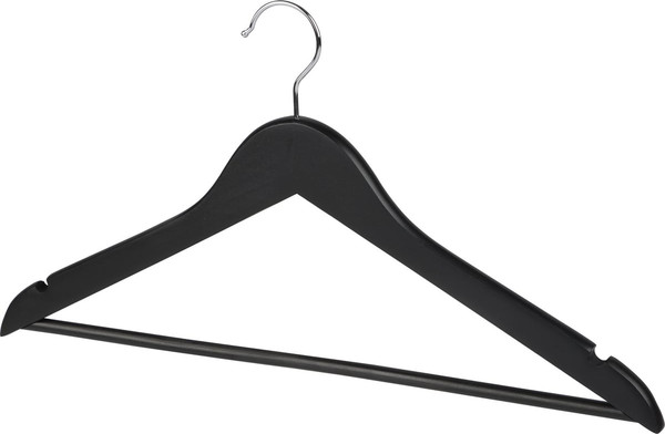 Изображение товара Набор деревянных вешалок-плечиков Рыжий кот 311381 (5шт, черный)