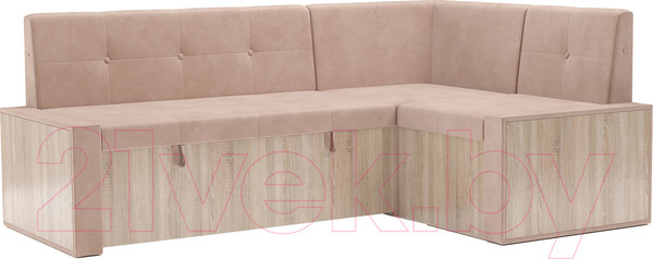 Изображение товара Уголок кухонный мягкий Mebel-Ars Таллин 211x83x141 (кордрой бежевый)