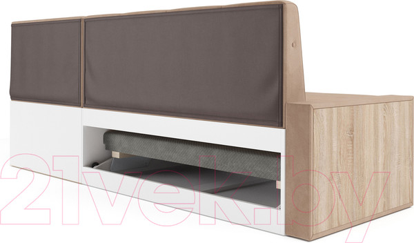 Изображение товара Уголок кухонный мягкий Mebel-Ars Таллин 211x83x141 (кордрой бежевый)