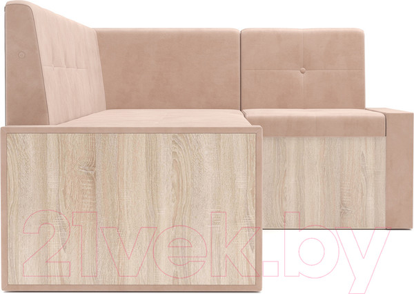 Изображение товара Уголок кухонный мягкий Mebel-Ars Таллин 211x83x141 (кордрой бежевый)
