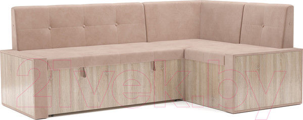 Изображение товара Уголок кухонный мягкий Mebel-Ars Таллин 211x83x141 (кордрой бежевый)