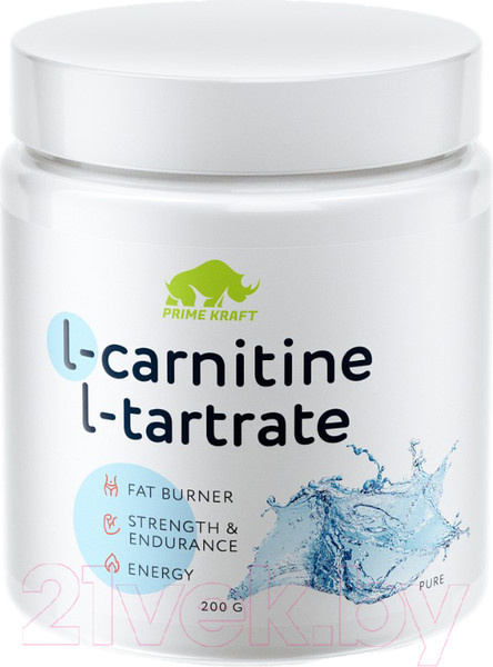 Изображение товара Жиросжигатель Prime Kraft L-Carnitine L-Tartrate (200г, чистый)