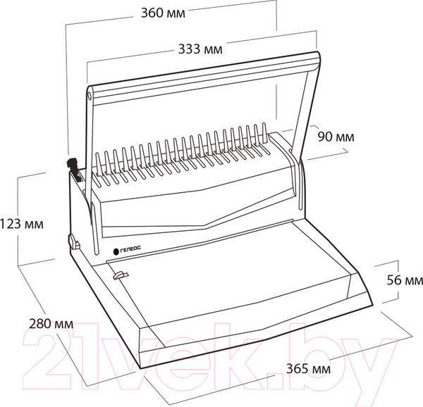 Изображение товара Брошюровщик Гелеос БП16пк (коричневый)