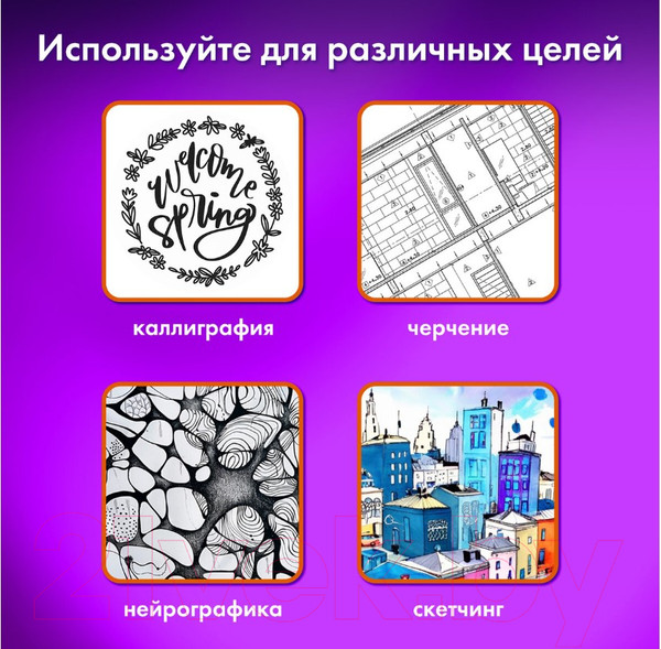 Изображение товара Набор капиллярных ручек Brauberg Art Debut / 143944 (9шт, черный)