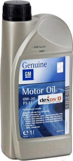 Изображение товара Моторное масло GM Opel DEXOS D 0W20 FS LL / 93160357 (1л)