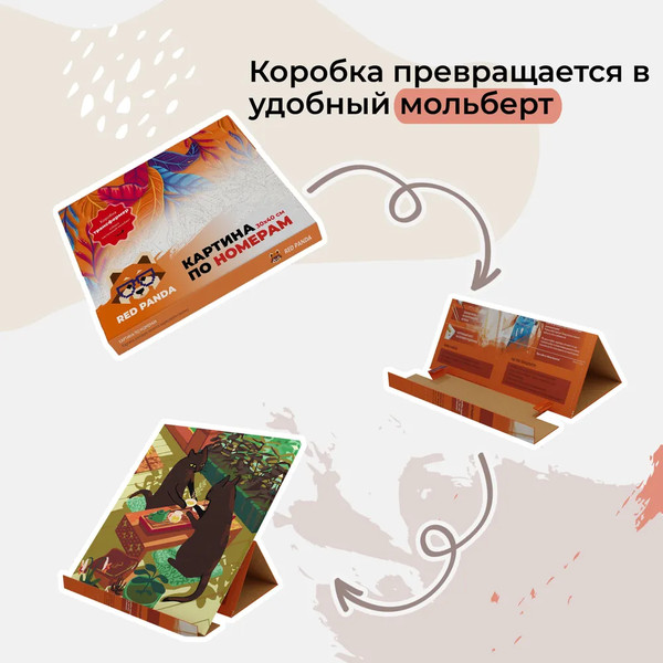 Изображение товара Картина по номерам Red Panda Чайная церемония p55211