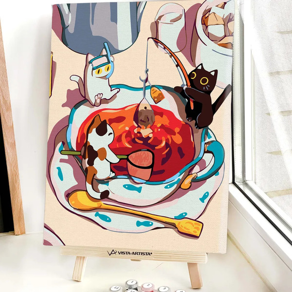 Изображение товара Картина по номерам Red Panda Чайная рыбалка p56057