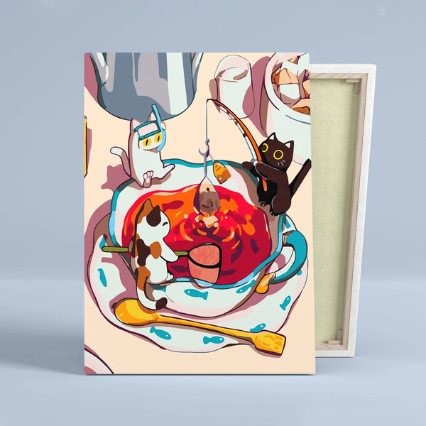 Изображение товара Картина по номерам Red Panda Чайная рыбалка p56057