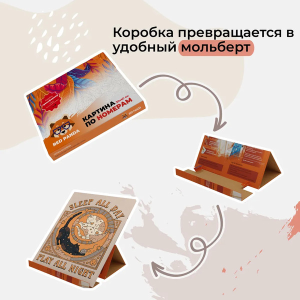 Изображение товара Картина по номерам Red Panda Спи днем ночью играй p56196