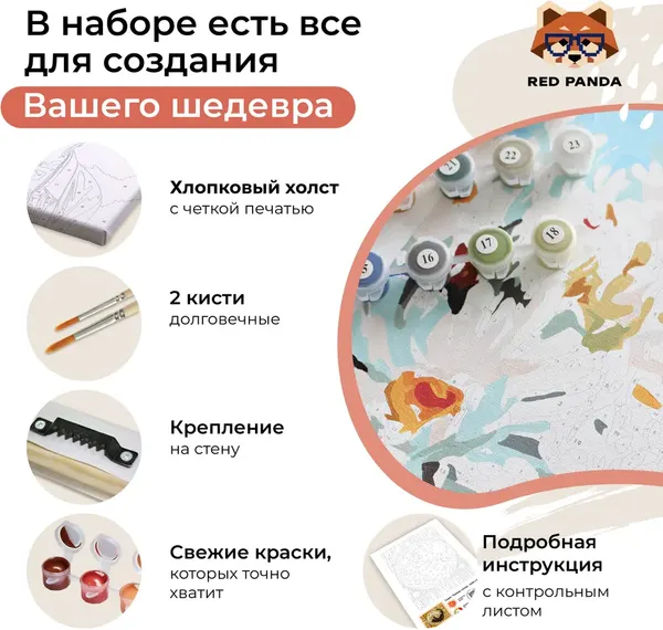 Изображение товара Картина по номерам Red Panda Призраки в поле p55677