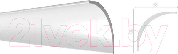 Изображение товара Плинтус потолочный Decor-Dizayn DD46 (88x85x2000)