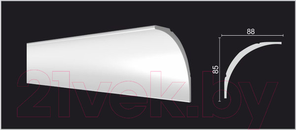 Изображение товара Плинтус потолочный Decor-Dizayn DD46 (88x85x2000)