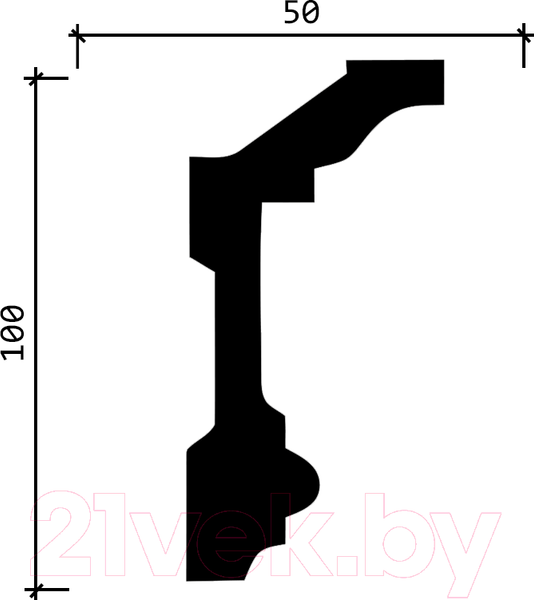 Изображение товара Плинтус потолочный Decor-Dizayn DD503 (100x50x2000)