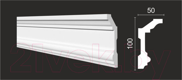 Изображение товара Плинтус потолочный Decor-Dizayn DD503 (100x50x2000)