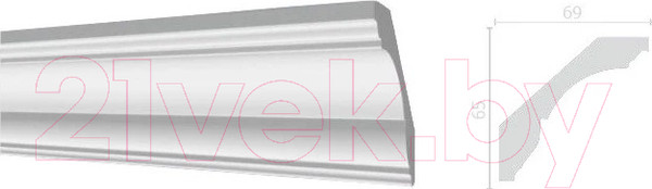 Изображение товара Плинтус потолочный Decor-Dizayn DD17 (69x65x2000)